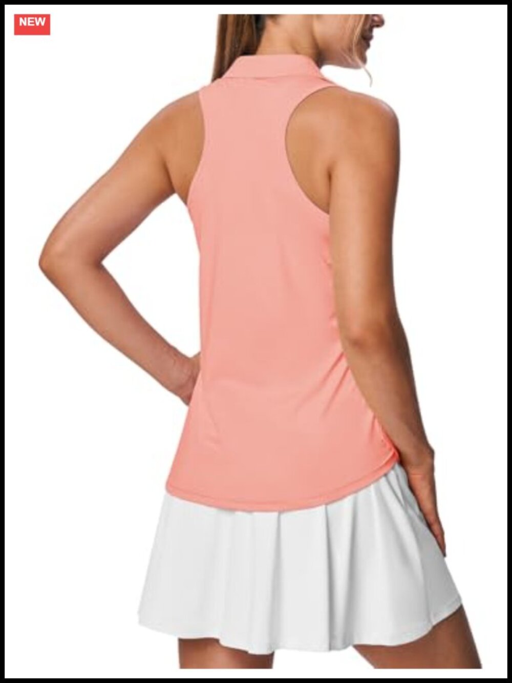 Women's Sleeveless Golf Polo Tank Top Quick Dry UPF 50+ Racerback